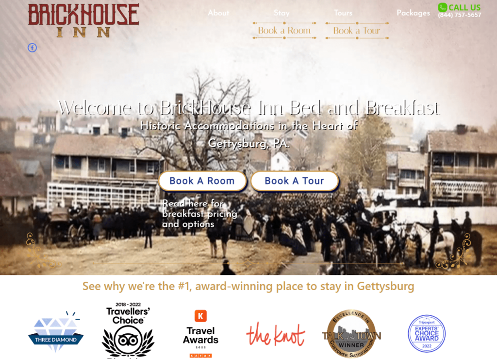 The Brickhouse Inn Bed & Breakfast Homepage / https://brickhouseinn.com/
Link: https://brickhouseinn.com/