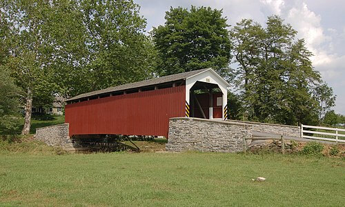 Erb's Mill Covered Bridge / Wikipedia / Derek Ramsey
Link: https://en.wikipedia.org/wiki/Erb%27s_Covered_Bridge